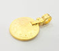 2 Gold Ottoman Coin Charms Gold Plated Ottoman Signature Charms   (21mm)  G6598