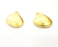 2 Oyster Charms Shell Charm Mussel Charms Sea Ocean  Gold Plated Metal  (20x19mm) G6599