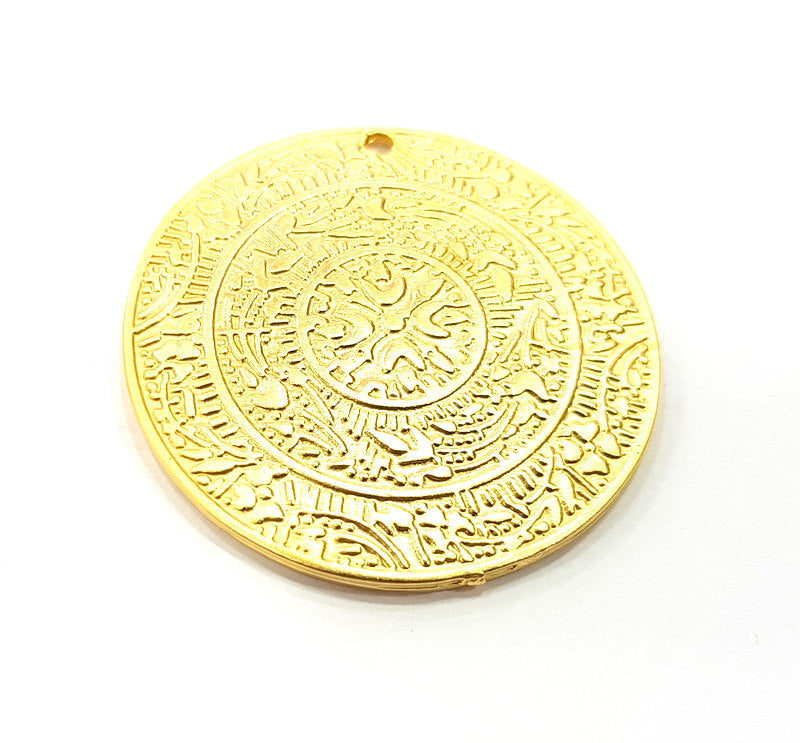 Gold Pendant Medallion Pendants Gold Plated Pendant (38mm)  G6601