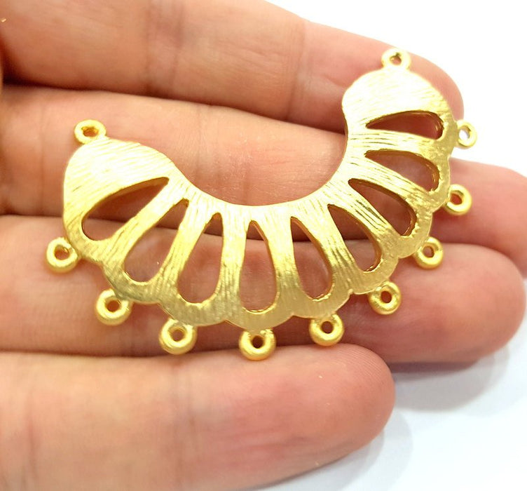 Gold Plated Necklace Connector Pendant  (61x19mm)  G6602