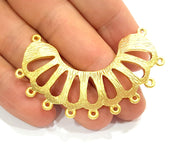 Gold Plated Necklace Connector Pendant  (61x19mm)  G6602