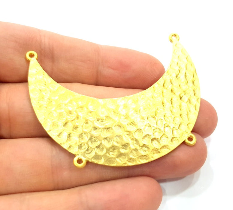 Gold Pendant Hammered Collar Pendant Necklace Connector (62x24mm)  G6603