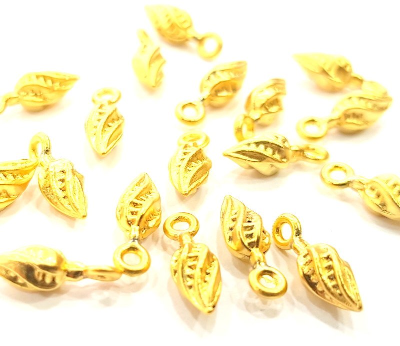 20 Gold Charms Gold Plated Charms (13x4mm) G6609