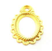 Gold Pendant Blank Pendants Gold Plated Pendant (50x35mm)  G6610
