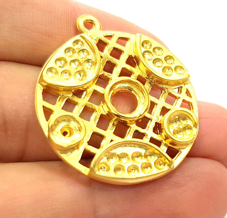 Gold Pendant Gold Plated Pendant (32mm)  G6616