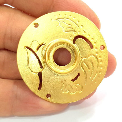 Gold Pendant Medallion Pendants Gold Plated Pendant (43mm)  G6619