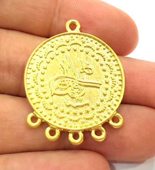 Gold Charms Gold Plated Ottoman Signature Charms (27mm)  G6625