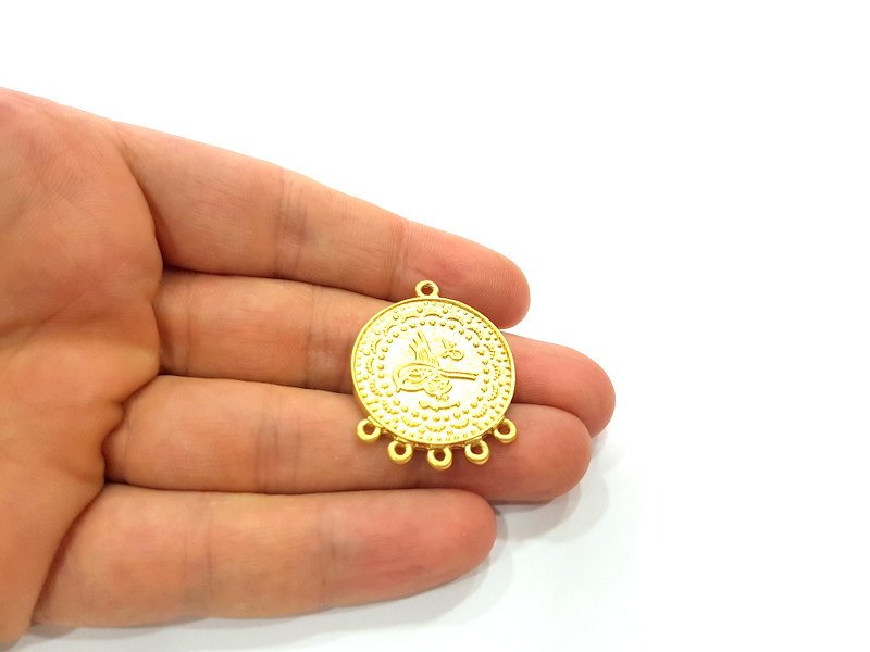 Gold Charms Gold Plated Ottoman Signature Charms (27mm)  G6625