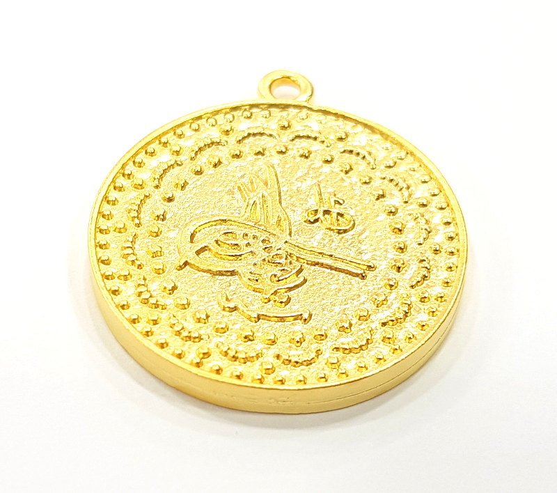 Gold Charms Gold Plated Ottoman Signature Charms (27mm)  G6628