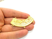 Gold Pendant Gold Plated Necklace Connector (62x18mm)  G6629