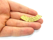 2 Gold Pendant Gold Plated Necklace Connector (50x10mm)  G6635