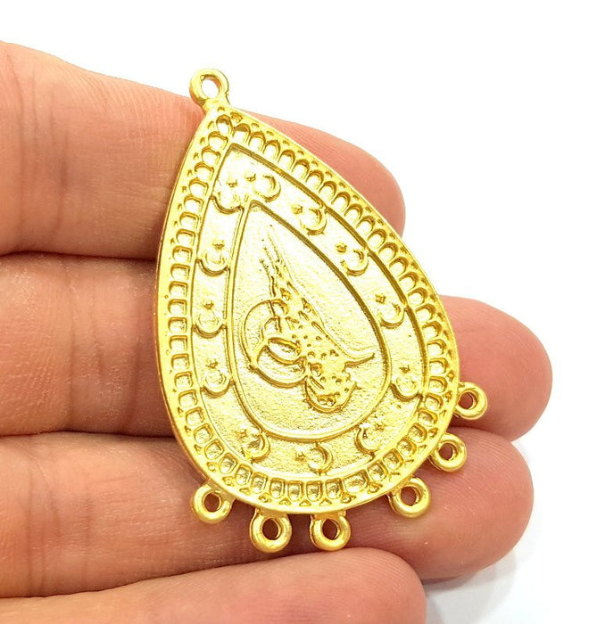 Gold Pendant Gold Plated Ottoman Signature Charms (52x34mm)  G6638