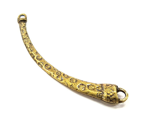 2 Antique Bronze Necklace Bar Connector Pendant  (89x10mm) G6642