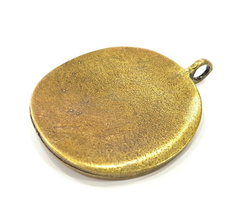 Antique Bronze  Pendant Tribal Pendant Ethnic Pendant  Medallion Pendant  (42mm) G6652