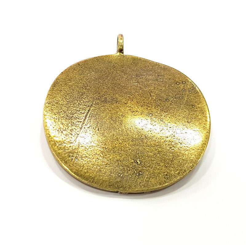 Antique Bronze  Pendant Tribal Pendant Ethnic Pendant  Medallion Pendant  (42mm) G6652