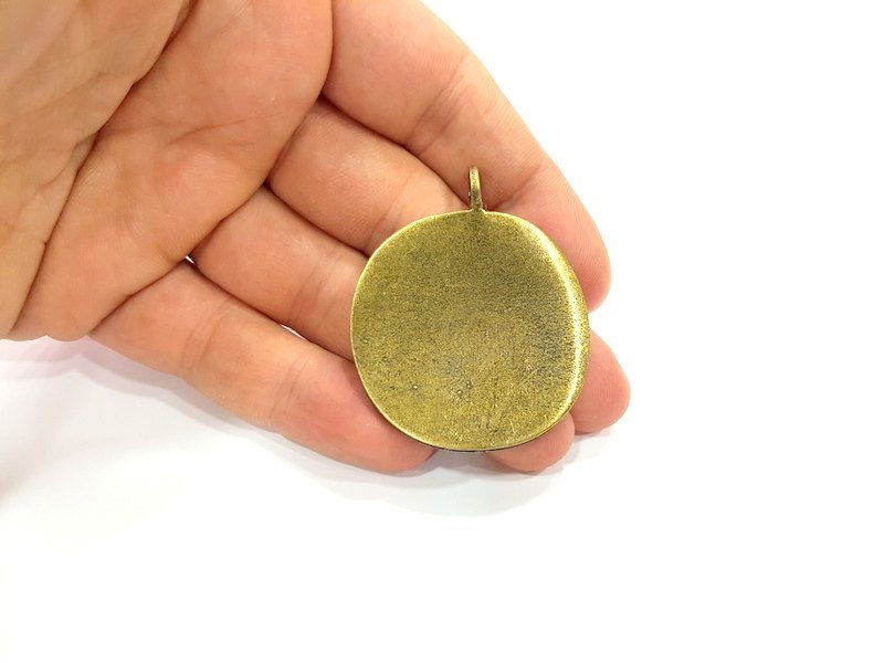 Antique Bronze  Pendant Tribal Pendant Ethnic Pendant  Medallion Pendant  (42mm) G6652