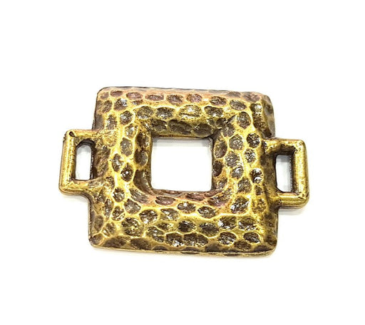 2 Antique Bronze Necklace Connector Pendant  (36x27mm) G8425