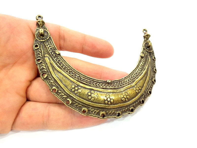 Antique Bronze Collar Pendant Connector  Necklace Bar (116x24mm) G6657