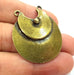 Antique Bronze Necklace Connector Pendant  (39x34mm) G6660