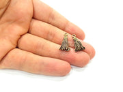 10 Antique Bronze Charms Besom Charms (22x12mm) G6662