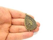 2 Antique Bronze Pendant  Necklace Connector (50x32mm) G6666