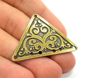 2 Antique Bronze Pendant  Necklace Connector (45x40mm) G6667