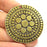Antique Bronze Pendant Tribal Pendant Ethnic Pendant  Medallion Pendant  (52mm) G6669