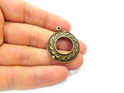 4 Antique Bronze Spiral Charms (30mm) G6671