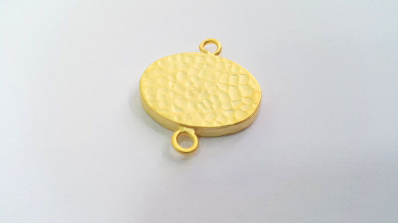 Gold Pendant Blank Base Setting Necklace Blank Mountings Gold Plated Brass (24x17 mm blank) G14408