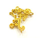 Raw Brass Pendant Blank  Patterned Pendant 33x30mm G7331