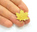 Raw Brass Maple Leaf Charms 28x26mm G7335