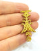 Raw Brass Pendant Blank Patterned Pendant 46x21mm G7336