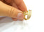 Raw Brass Ring Blank Bezel Settings Cabochon Base Mountings Adjustable Ring ( 2mm blank ) G7339