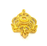 Raw Brass Pendant Blank Patterned Pendant 47x32mm G7347