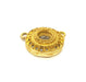 Raw Brass Pendant Blank Patterned Pendant 13mm G7352