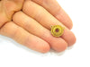 Raw Brass Pendant Blank Patterned Pendant 13mm G7352
