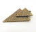 Antique Bronze Triangle Pendant Antique Bronze  Hammered Pendant  (48x29mm) G7358