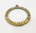 4 Antique Bronze Circle Charms Antique Bronze Plated Charms (35mm) G7360
