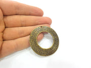 2 Antique Bronze Pendant Antique Bronze Round Pendant (49mm) G15345