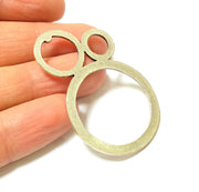 Silver Pendant Antique Silver Circle Pendants (53x36mm) G7383