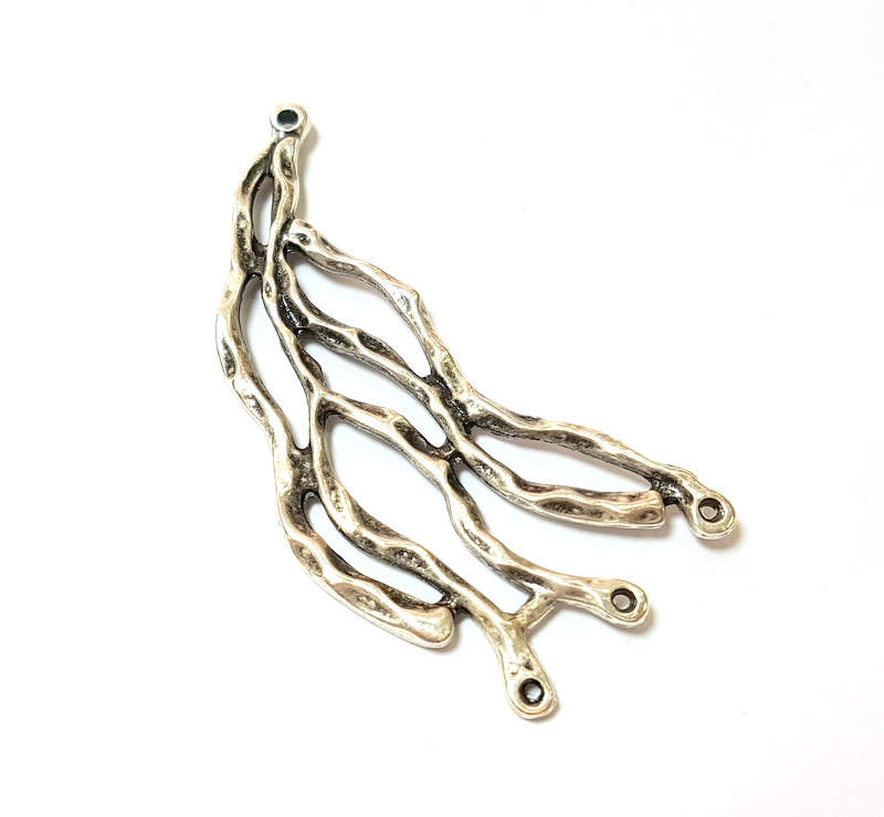 2 Tree Branch Charsm Antique Silver Chrams (65x28mm) G7391
