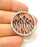 Silver Pendant Antique Silver Plated Pendant Blank (32mm) G7399