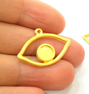 Gold Charms Gold Plated Charms Blank (29x20mm)  G7400