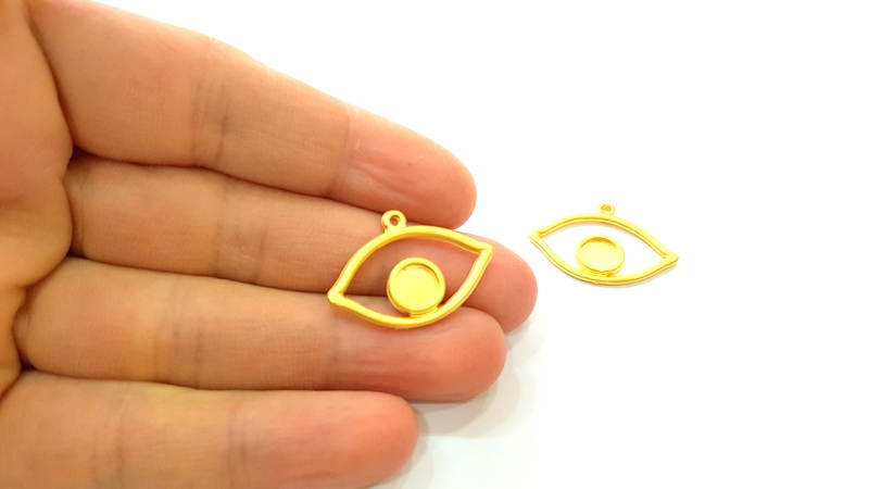 Gold Charms Gold Plated Charms Blank (29x20mm)  G7400