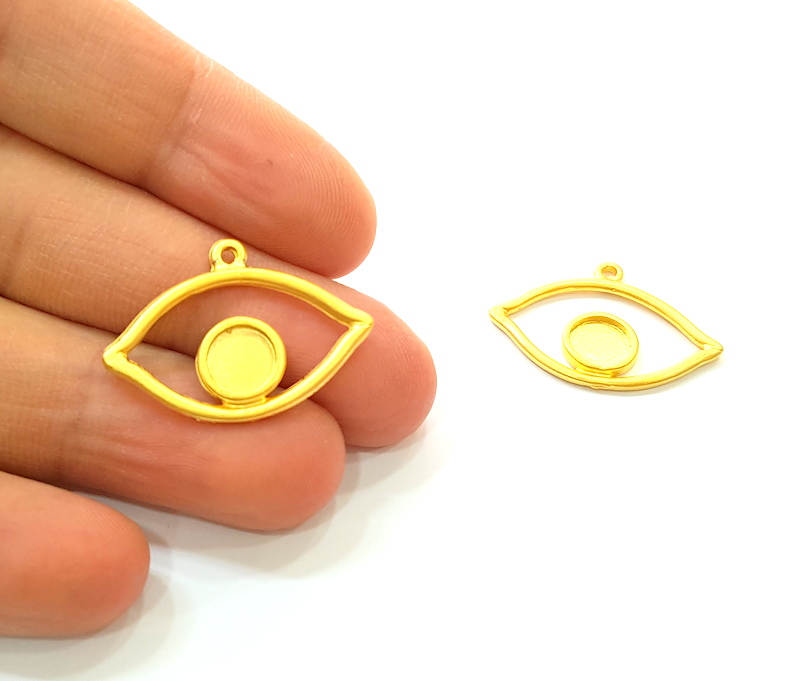 Gold Charms Gold Plated Charms Blank (29x20mm)  G7400