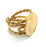 Raw Brass Ring Blank Bezel Settings Cabochon Base Mountings  Adjustable Ring Blank  (20mm Blank)  G6678