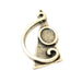 Silver Pendant Antique Silver Plated Pendant Blank (42x21mm) G9096