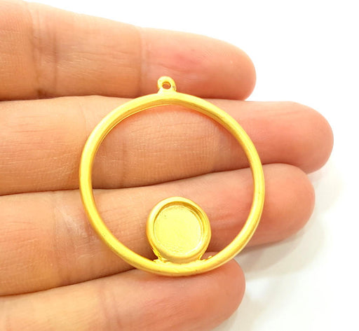 Gold Charms Gold Plated Drop Charms Blank (37mm)  G7407