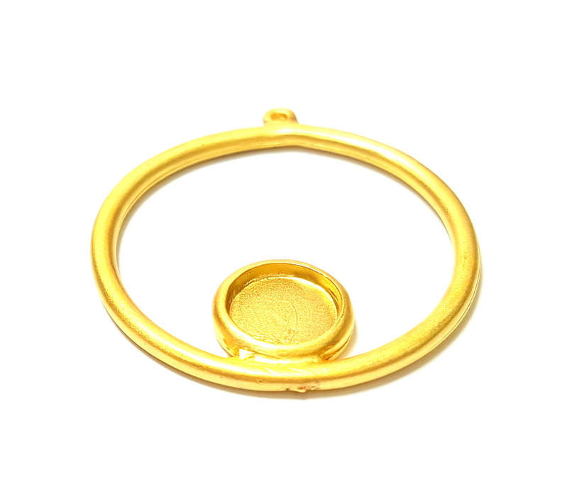 Gold Charms Gold Plated Drop Charms Blank (37mm)  G7407