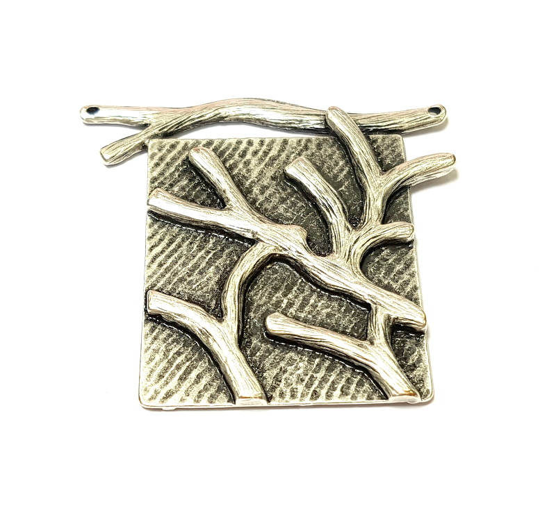 Silver Pendant Antique Silver Tree Branch Pendants (55x48mm) G7440
